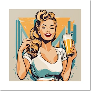 Brew Beer Mistress Lager Lady Pin Up Girl Posters and Art